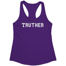 Load image into Gallery viewer, Truther_Tank_Top_-_White_Text_for_Women__Purple_Rush_Mockup.png_15369904