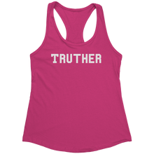 Load image into Gallery viewer, Truther_Tank_Top_-_White_Text_for_Women__Raspberry_Mockup.png_15369905
