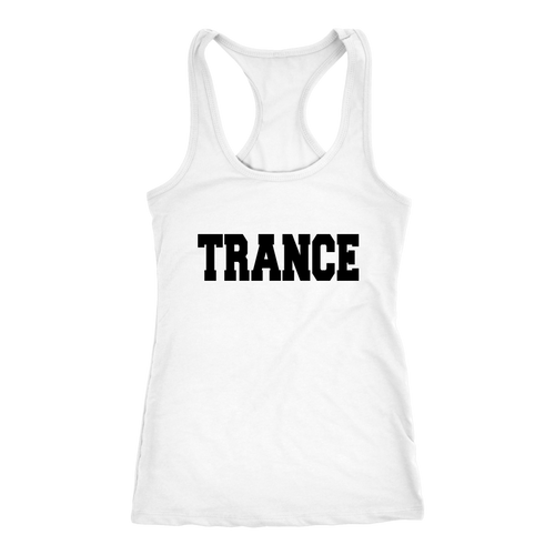 women's white trance edm tank top t-shirt