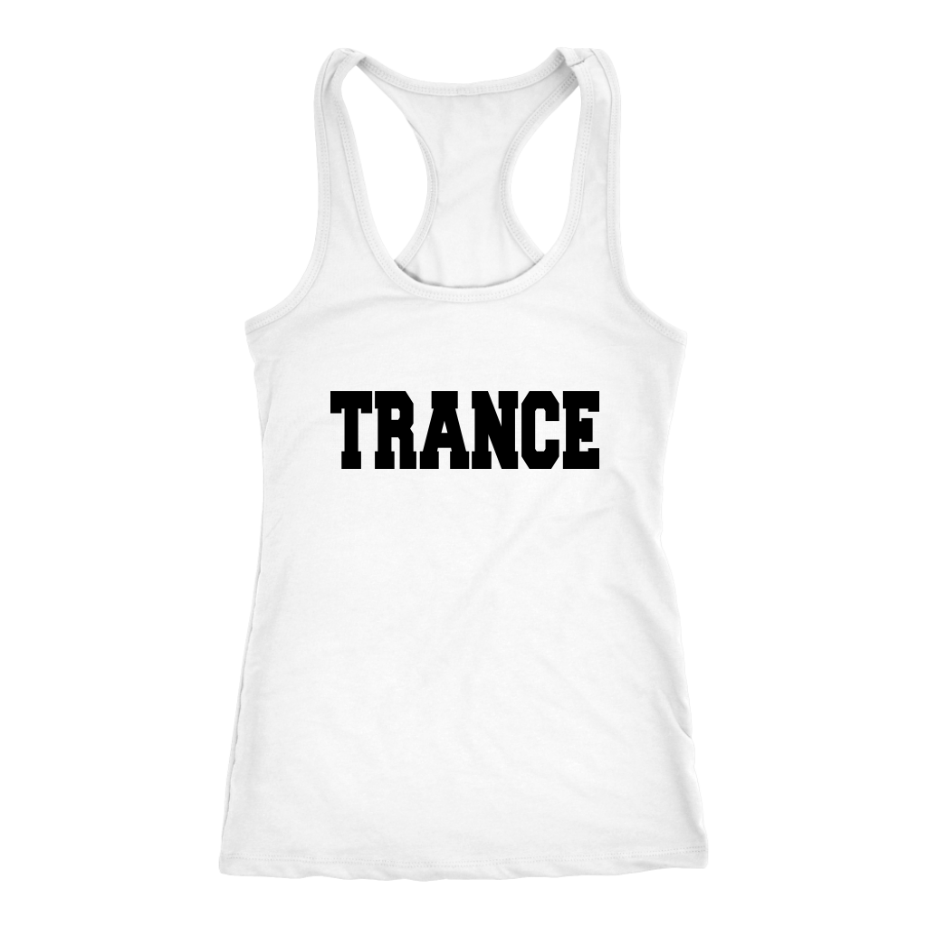 women's white trance edm tank top t-shirt