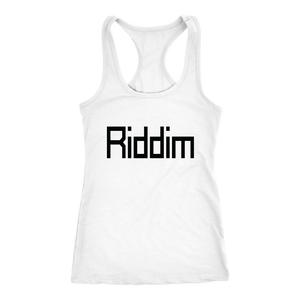women's white Riddim EDM tank top t-shirt