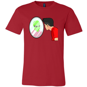 men's red alien t-shirt
