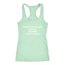 Load image into Gallery viewer, women&#39;s lime green alcohol tank top t-shirt