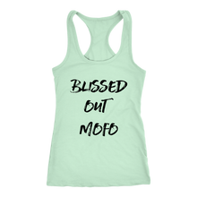 Load image into Gallery viewer, women&#39;s lime green blissed out mofo tank top t-shirt