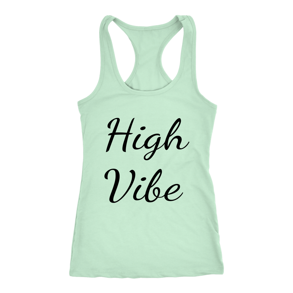 Women's High Vibe T Shirt - Black Text