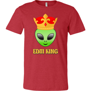 men's heather red EDM alien t-shirt