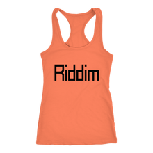 Load image into Gallery viewer, Women&#39;s orange Riddim EDM tank top t-shirt