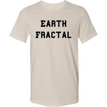 Load image into Gallery viewer, Men&#39;s tan black text Earth Fractal T-Shirt