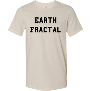 Men's tan black text Earth Fractal T-Shirt