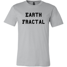 Load image into Gallery viewer, men&#39;s gray black text Earth Fractal T-Shirt