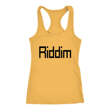 Load image into Gallery viewer, Women&#39;s yellow Riddim EDM tank top t-shirt