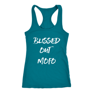 Women's Blissed Out Mofo T-Shirt White Text