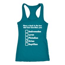 Load image into Gallery viewer, Women&#39;s Sirian Tank Top T Shirt - White Text