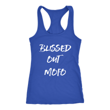 Load image into Gallery viewer, women&#39;s blue blissed out mofo tank top t-shirt