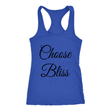 Load image into Gallery viewer, women&#39;s blue choose bliss t-shirt