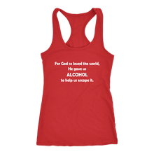 Load image into Gallery viewer, women&#39;s red alcohol tank top t-shirt