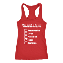 Load image into Gallery viewer, Women&#39;s Sirian Tank Top T Shirt - White Text
