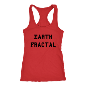 Women's Earth Fractal T Shirt - Black Text