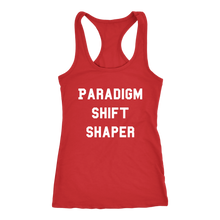 Load image into Gallery viewer, Women&#39;s Paradigm Shift Shaper T Shirt  - White Text