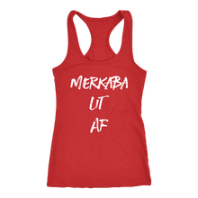 Load image into Gallery viewer, Women&#39;s Merkaba Lit AF T Shirt - White Text