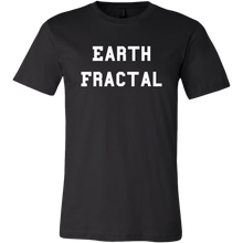 Load image into Gallery viewer, Men&#39;s Earth Fractal White Text T-Shirt