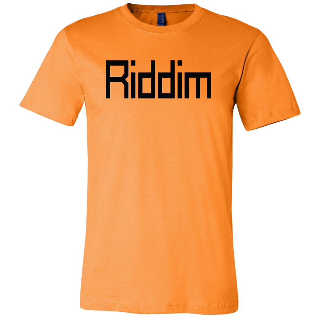 Men s Riddim T Shirt Black Text Flat Earth T s LLC