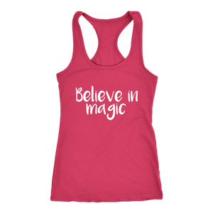 Women's Believe in Magic T-Shirt White Text