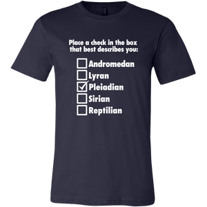 Men's Pleiadian T-Shirt White Text