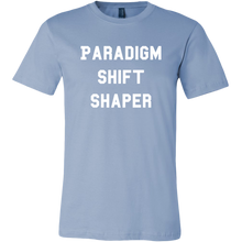 Load image into Gallery viewer, men&#39;s light blue paradigm shift shaper t-shirt
