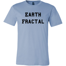 Load image into Gallery viewer, Men&#39;s light blue black text Earth Fractal T-Shirt