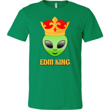 Load image into Gallery viewer, men&#39;s heather green EDM alien t-shirt