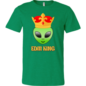 men's heather green EDM alien t-shirt