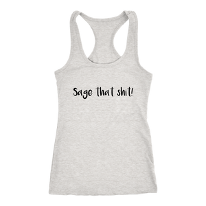 Women's Sage T Shirt - Black Text