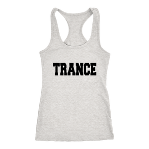 women's heather gray white EDM trance tank top t-shirt