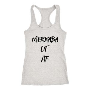 Women's Merkaba Lit AF T Shirt - Black Text