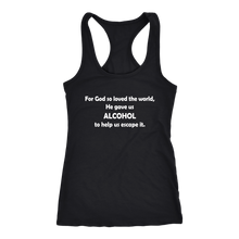 Load image into Gallery viewer, Women&#39;s black alcohol tank top t-shirt