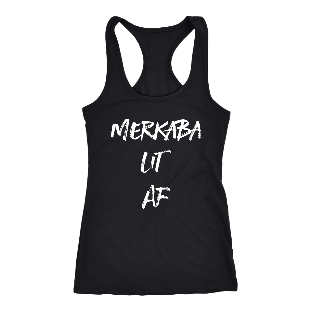 Women's Merkaba Lit AF T Shirt - White Text