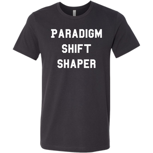 men's dark gray paradigm shift shaper t-shirt