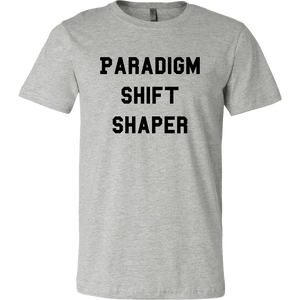 Men's heather gray paradigm shift shaper T-shirt