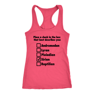 Women's Sirian Tank Top T Shirt - Black Text