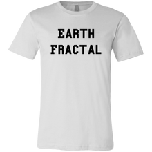 Load image into Gallery viewer, Men&#39;s White black text Earth Fractal T-Shirt