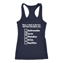 Load image into Gallery viewer, Women&#39;s Lyran Tank Top T-shirt - White Text