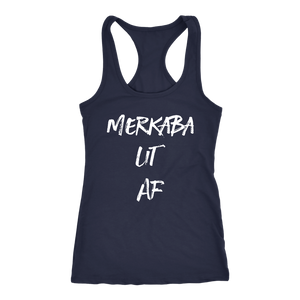 Women's Merkaba Lit AF T Shirt - White Text