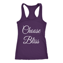 Load image into Gallery viewer, Women&#39;s Choose Bliss T Shirt - White Text