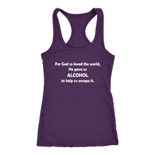Load image into Gallery viewer, women&#39;s purple alcohol tank top t-shirt