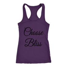 Load image into Gallery viewer, women&#39;s purple choose bliss t-shirt