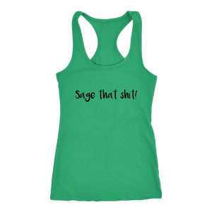 Women's Sage T Shirt - Black Text