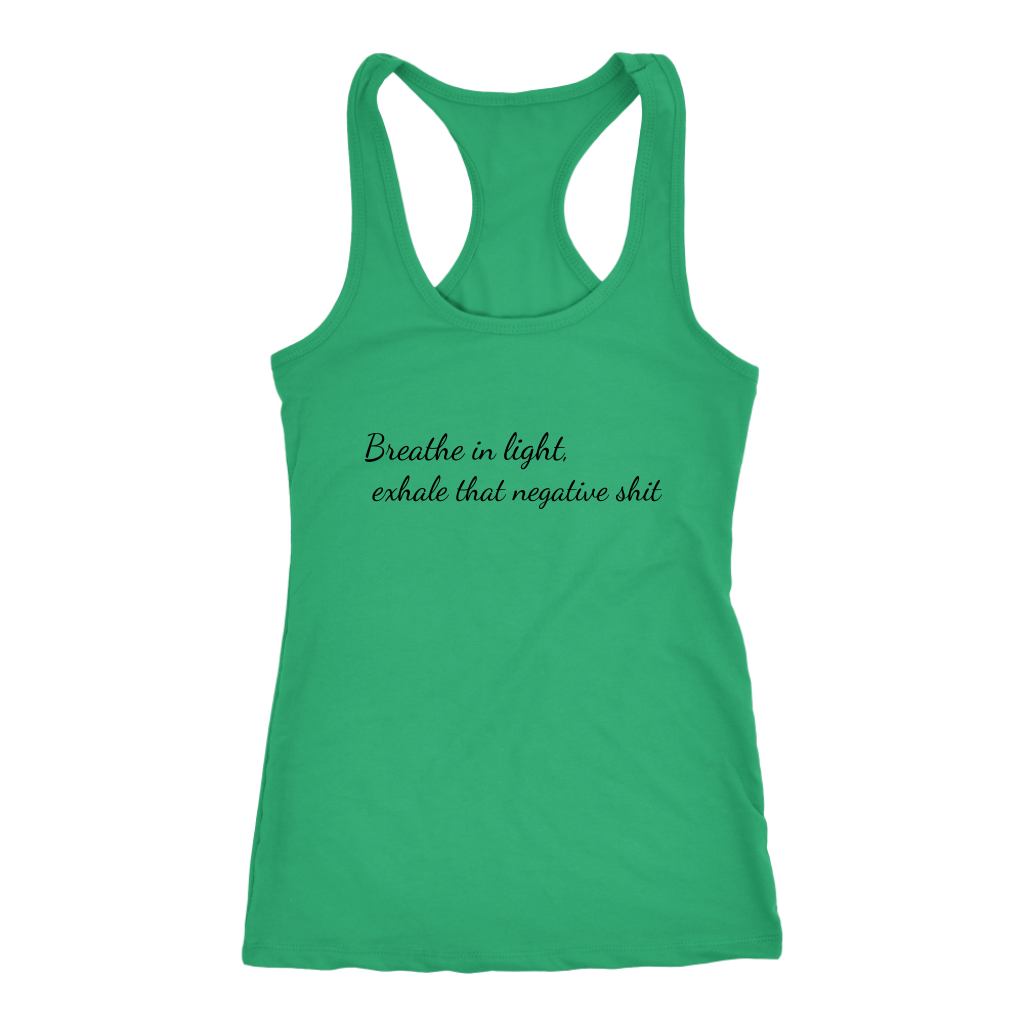 women's green breathe in light t-shirt