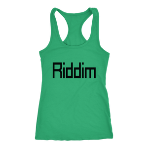 women's green Riddim EDM tank top t-shirt