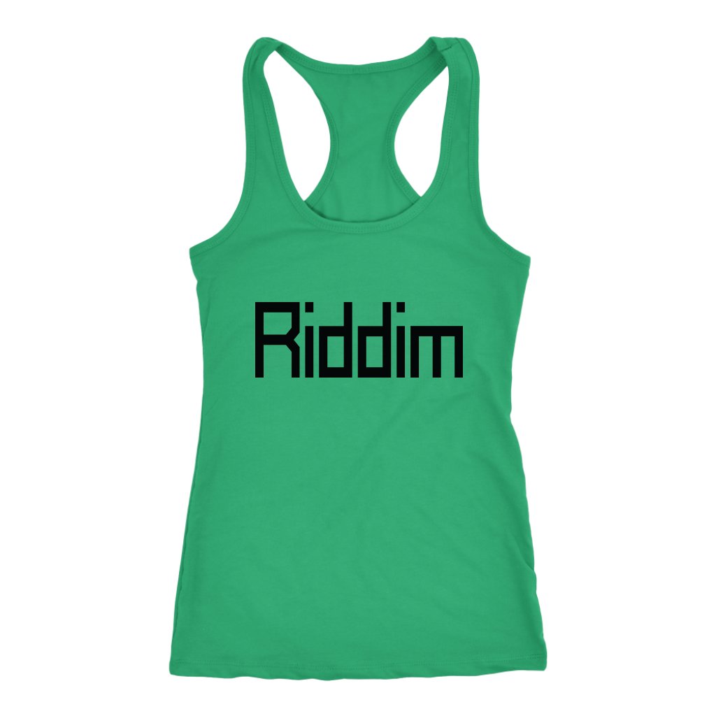 women's green Riddim EDM tank top t-shirt